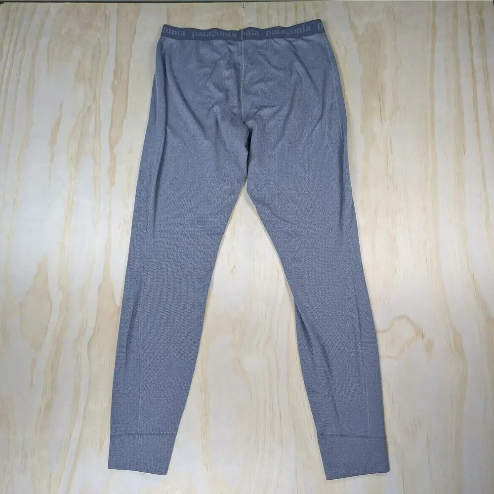 Patagonia Men's Large Midweight Capilene Baselayer Pants Polartec Grid Grey